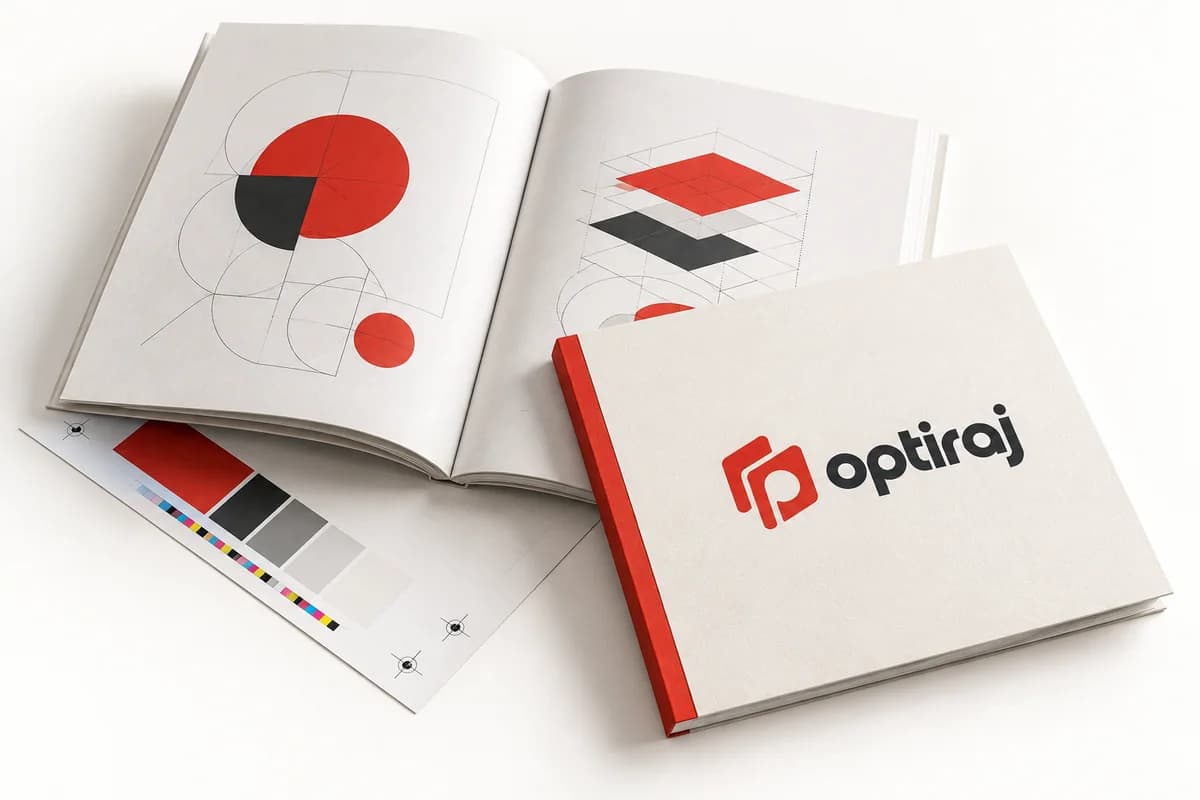 Optiraj logolu teknik yayın ve baskı prova kompozisyonu