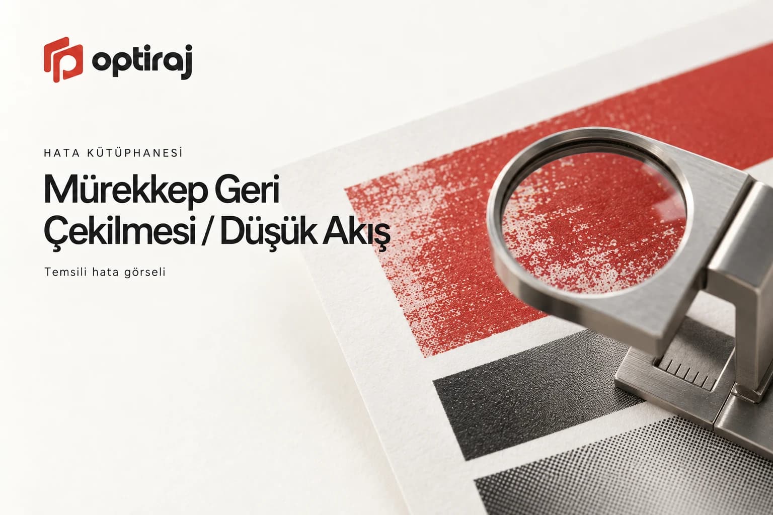 Mürekkep Geri Çekilmesi / Düşük Akış